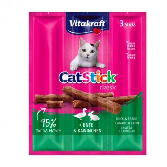 Snack Para Gato Mini Pato E Coelho 3 UN VITAKRAFT Snack Para Gato Mini Pato E Coelho 3 UN VITAKRAFT