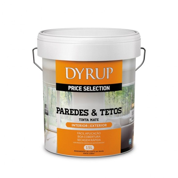 Tinta Paredes e Tetos Extra Branca DYRUP 15LT Tinta Paredes e Tetos Extra Branca DYRUP 15LT