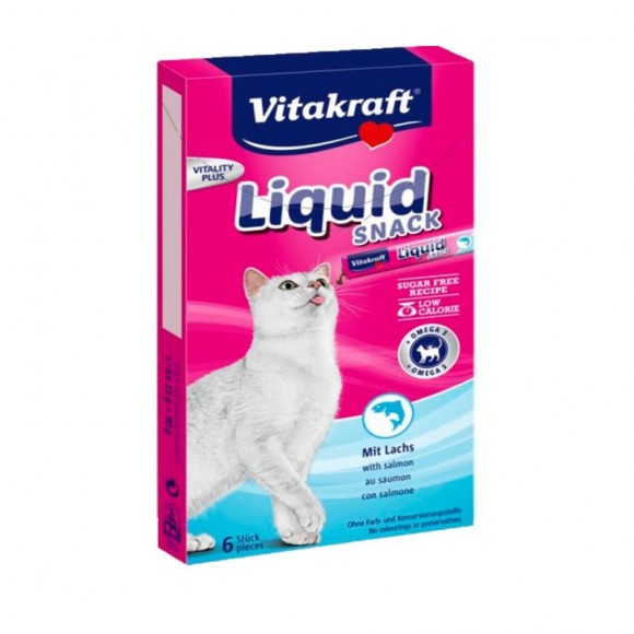 Snack Para Gato Líquido Salmão Omega 3 VITAKRAFT Snack Para Gato Líquido Salmão Omega 3 VITAKRAFT