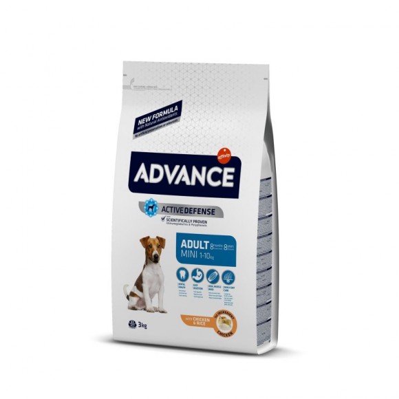 Alim Sc Cão Adulto Mini Frango/Arroz 3 KG ADVANCE Alim Sc Cão Adulto Mini Frango/Arroz 3 KG ADVANCE