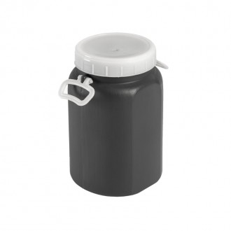 Garraf�o De Boca Larga Facetado Cinza 15 L