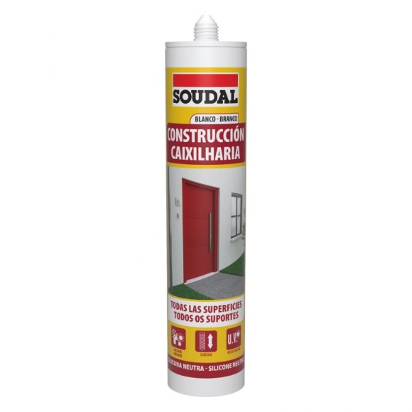 Silicone Construção Neutro Branco SOUDAL 300ML Silicone Construção Neutro Branco SOUDAL 300ML