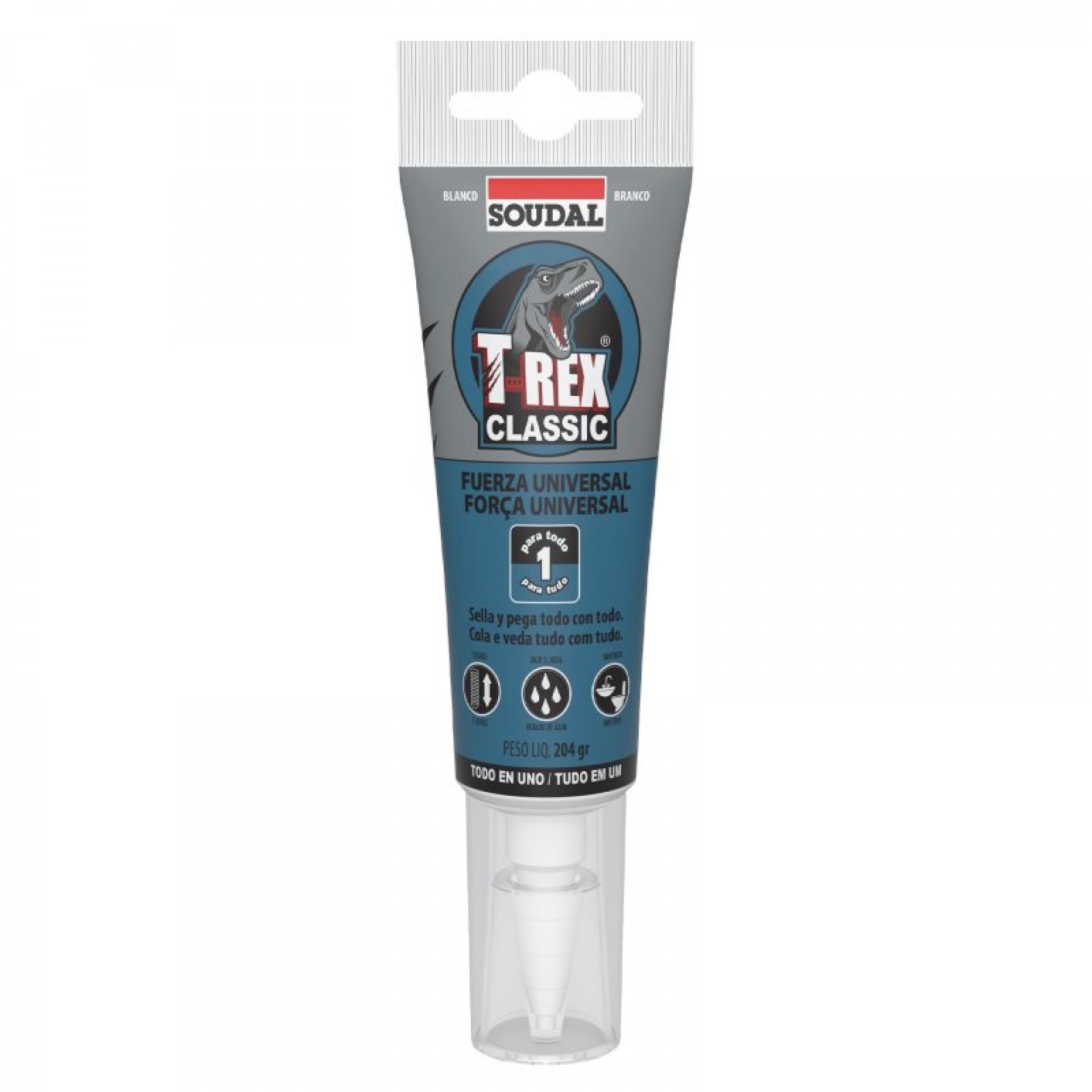Silicone Cola Forte T-Rex Branca SOUDAL 125ML