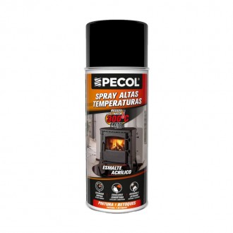 Pintura Spray Altas Temperaturas Preto PECOL 400ML