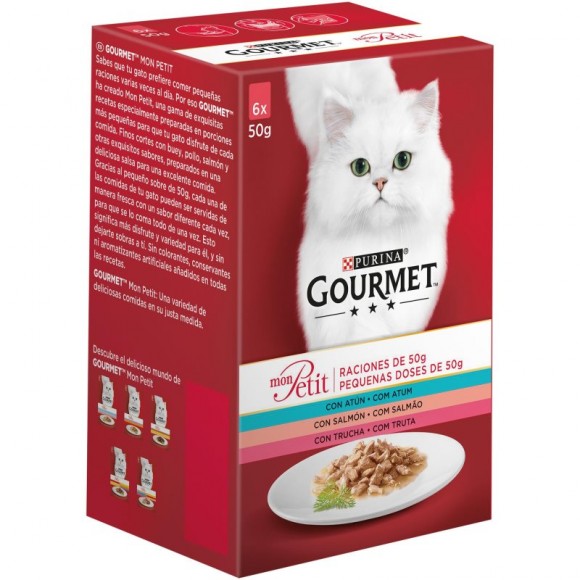 Alimento Húmid Gato Peixe 6X50 G GOURMET MON PETIT Alimento Húmid Gato Peixe 6X50 G GOURMET MON PETIT