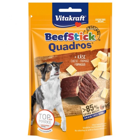 Snack Cão Beef Stick Quadrad Queijo 70 G VITAKRAFT Snack Cão Beef Stick Quadrad Queijo 70 G VITAKRAFT