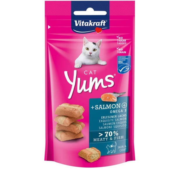Snack Para Gato Yums Salmão 40 G POESIE Snack Para Gato Yums Salmão 40 G POESIE