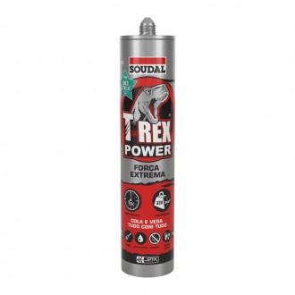 Silicone Cola Forte T-Rex Branca SOUDAL 290ML