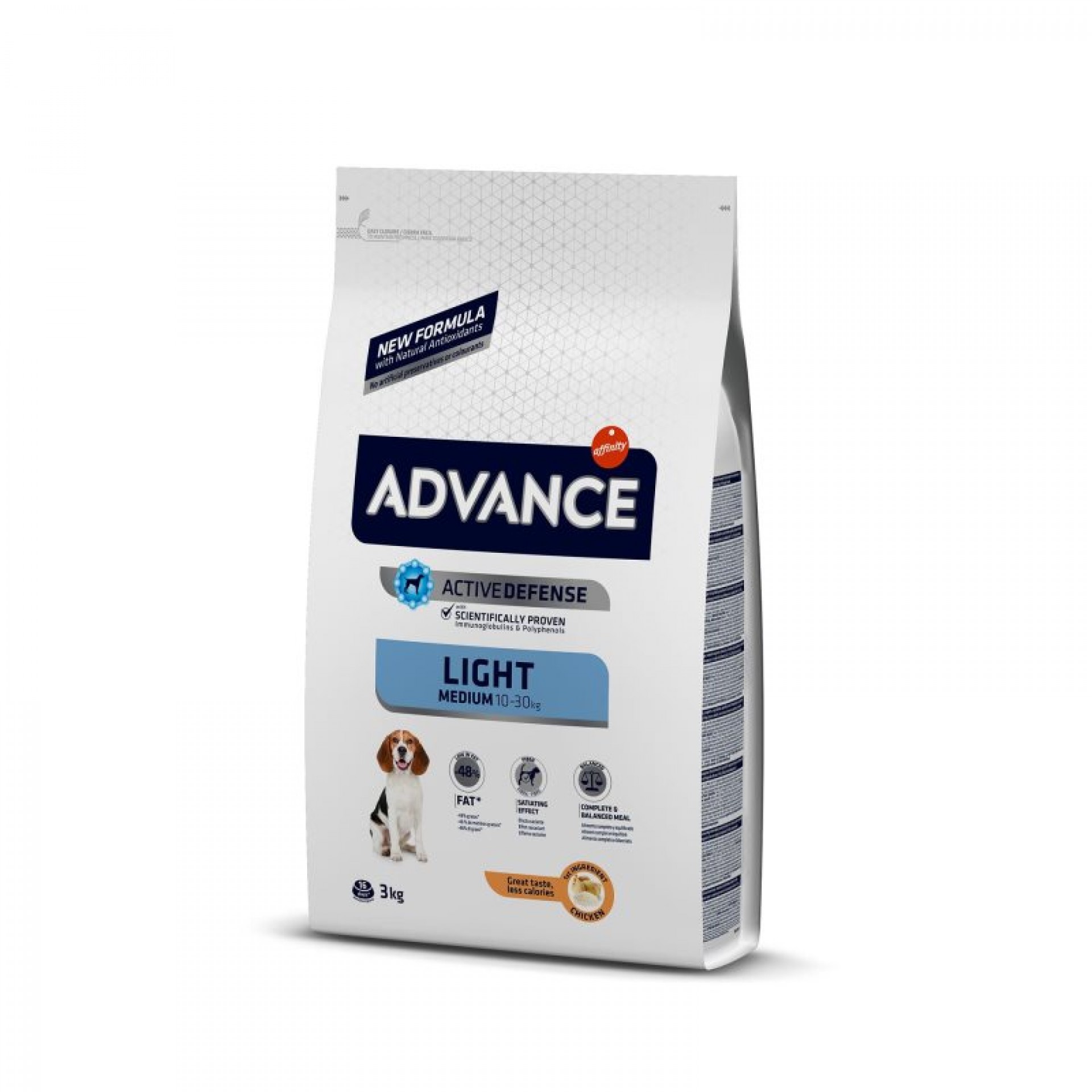 Alimento Seco Cão Adulto Light Médio 3 KG ADVANCE