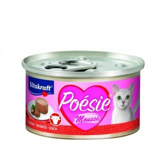 Alimento H�mido Para Gato Vaca Mousse 85 G POESIE