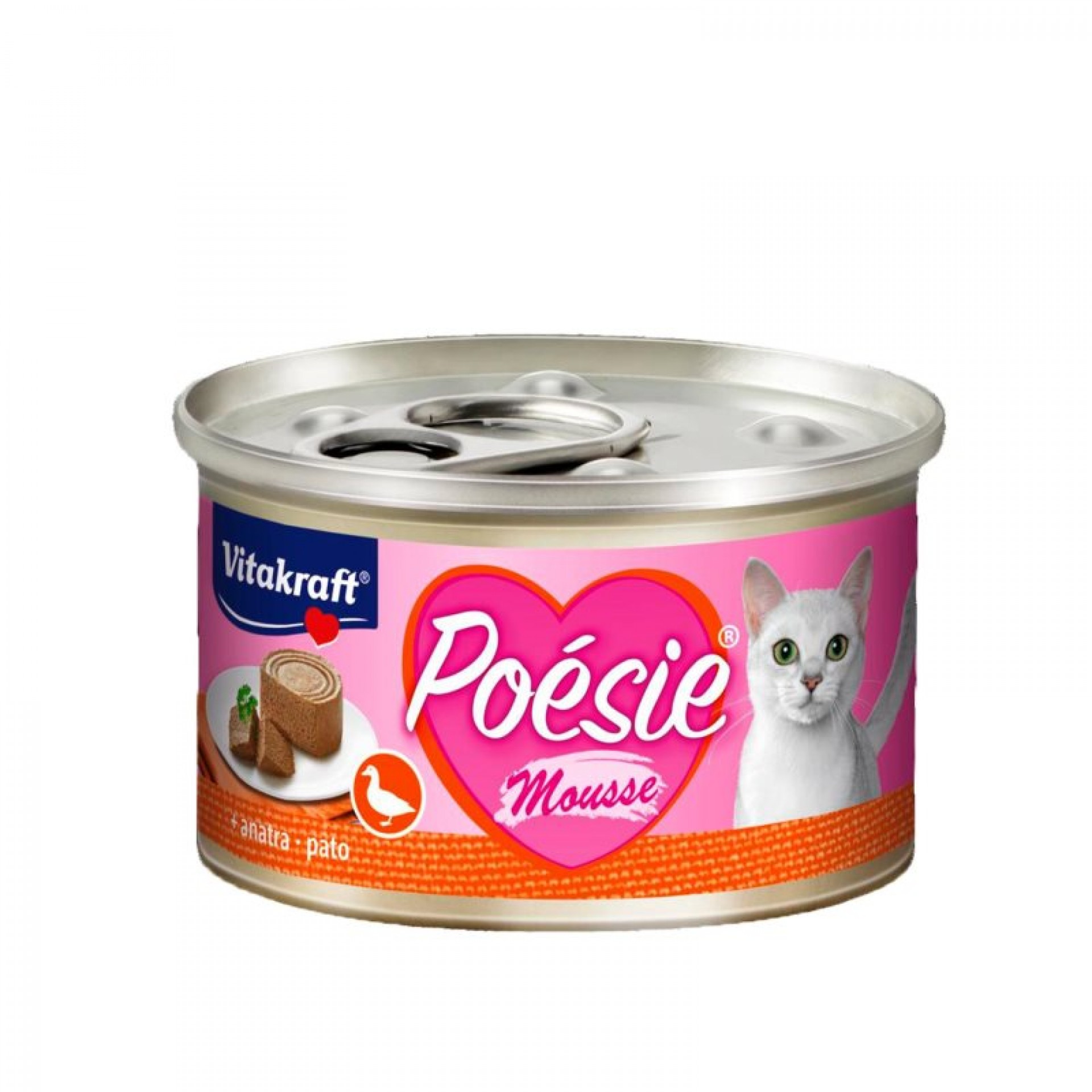 Alimento Húmido Para Gato Pato Mousse 85 G POESIE