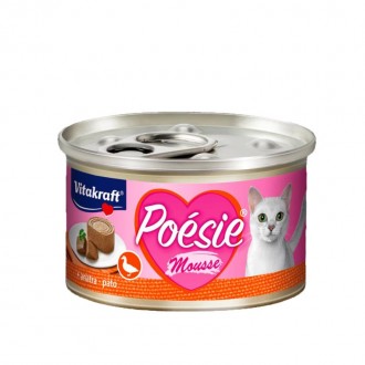 Alimento H�mido Para Gato Pato Mousse 85 G POESIE