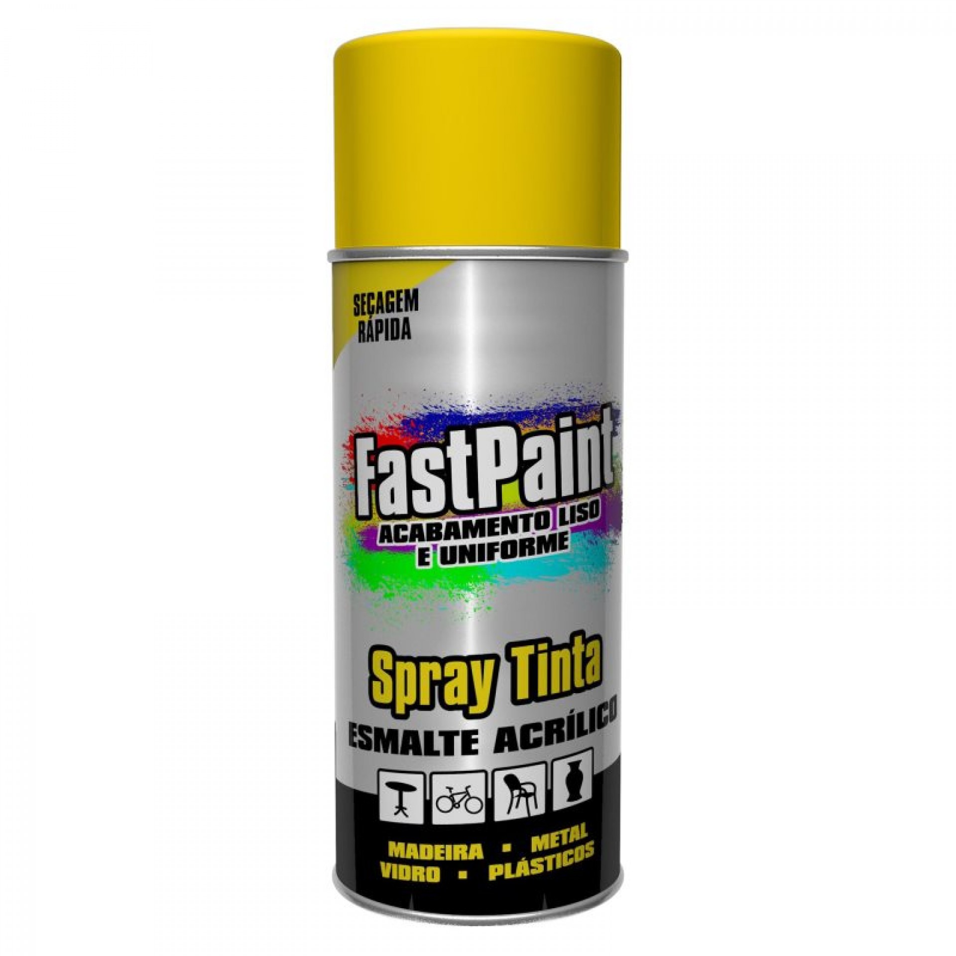 Spray de Pintura Amarelo 400ML FASTPAINT