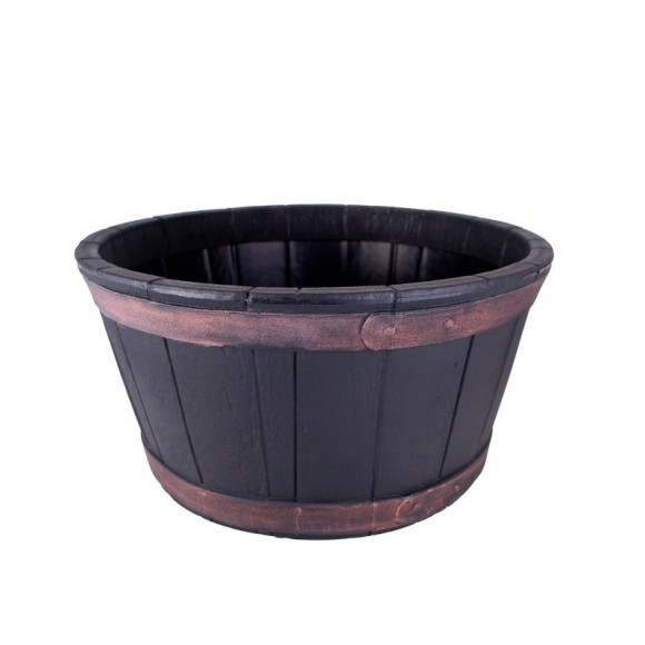 Vaso Barril Imitar Madeira 49CM STRATA