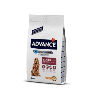 Alim Sc Cão Sénior 7+ Frango E Arroz 3 KG ADVANCE Alim Sc Cão Sénior 7+ Frango E Arroz 3 KG ADVANCE