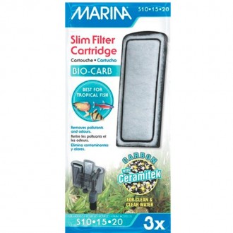 Recarga P/Filtro Marina Slim Bio Carb 3 UN MARINA