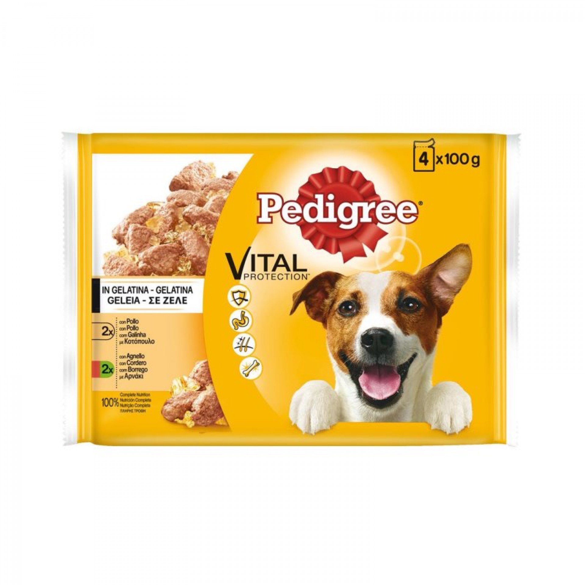 Alimento Húmido Cão Borrego 4X100 G PEDIGEE