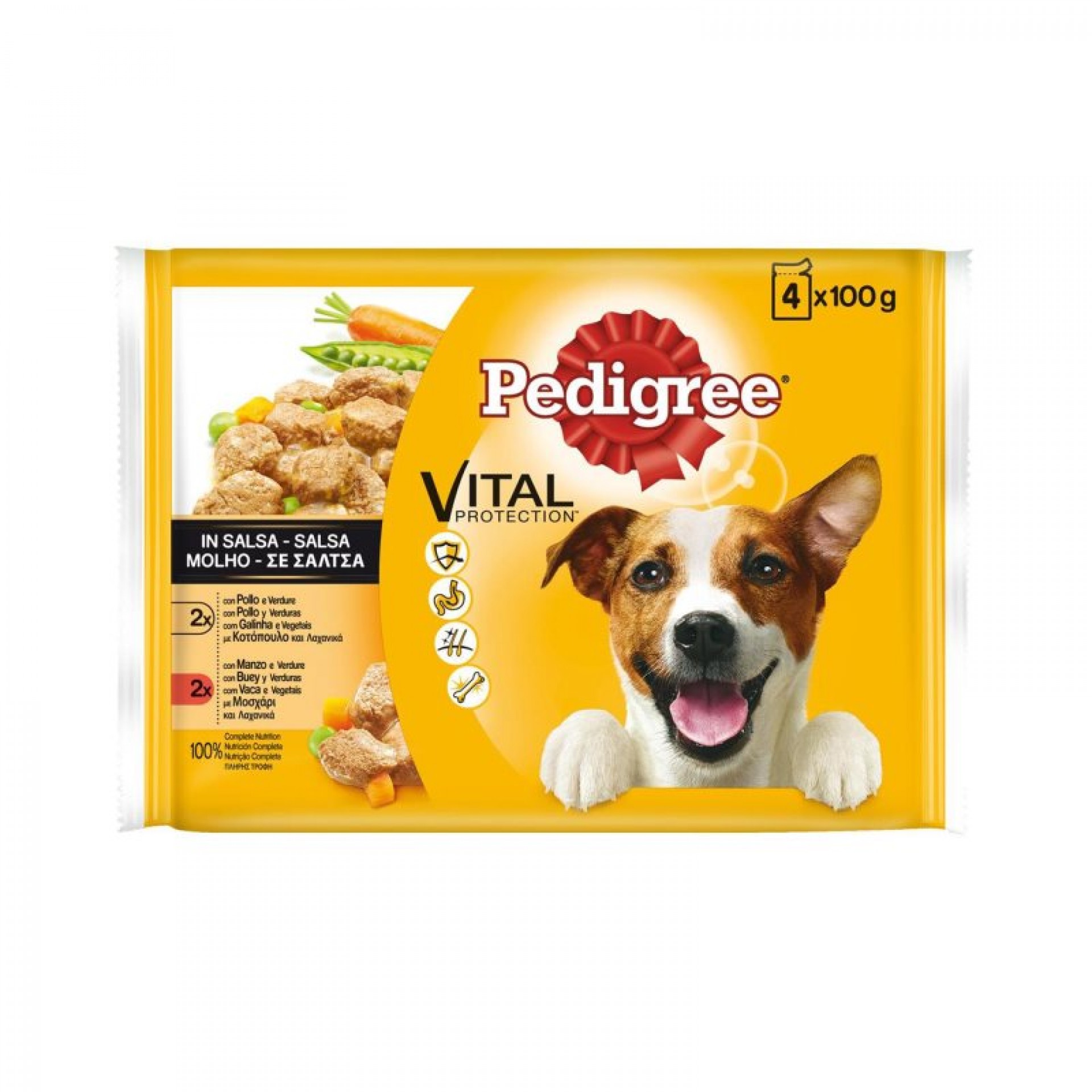 Alimento Húmido Cão Vaca 4X100 G PEDIGEE