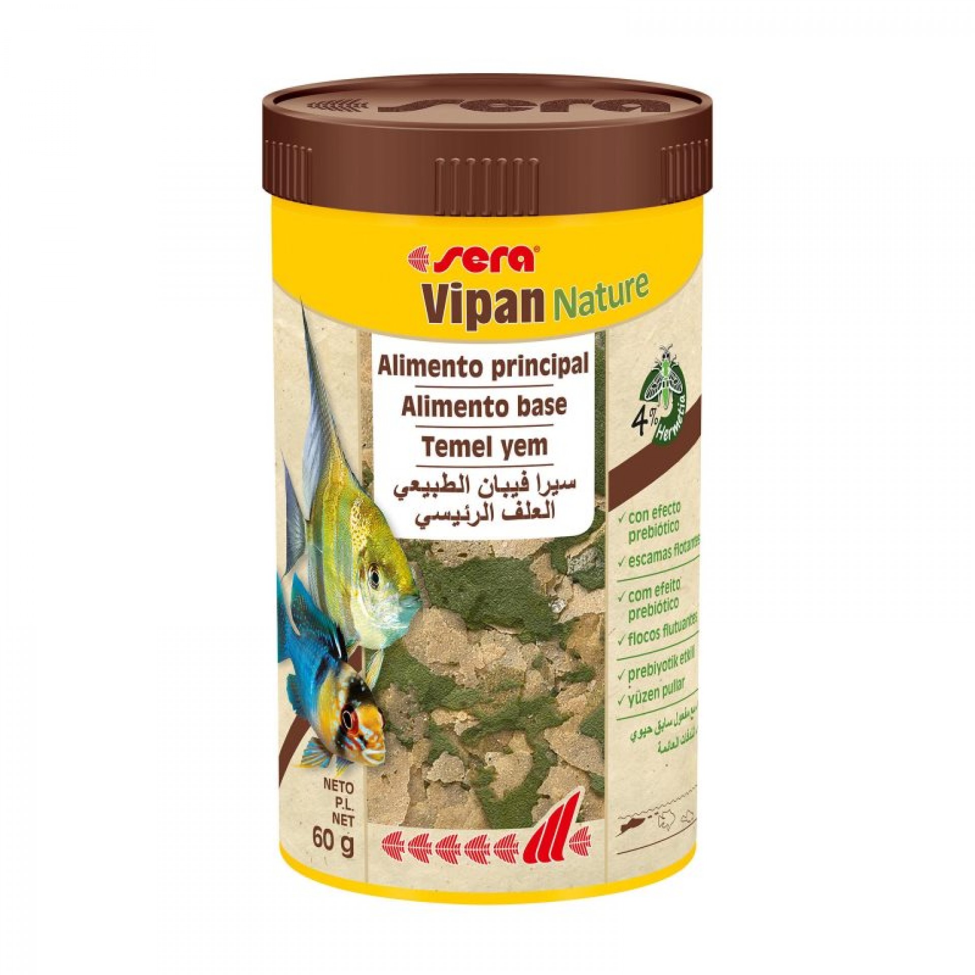 Alimento para Peixes Flocos Vipan 250ML