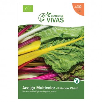 Alcega Rainbow Chard 3 G SEMENTES VIVAS