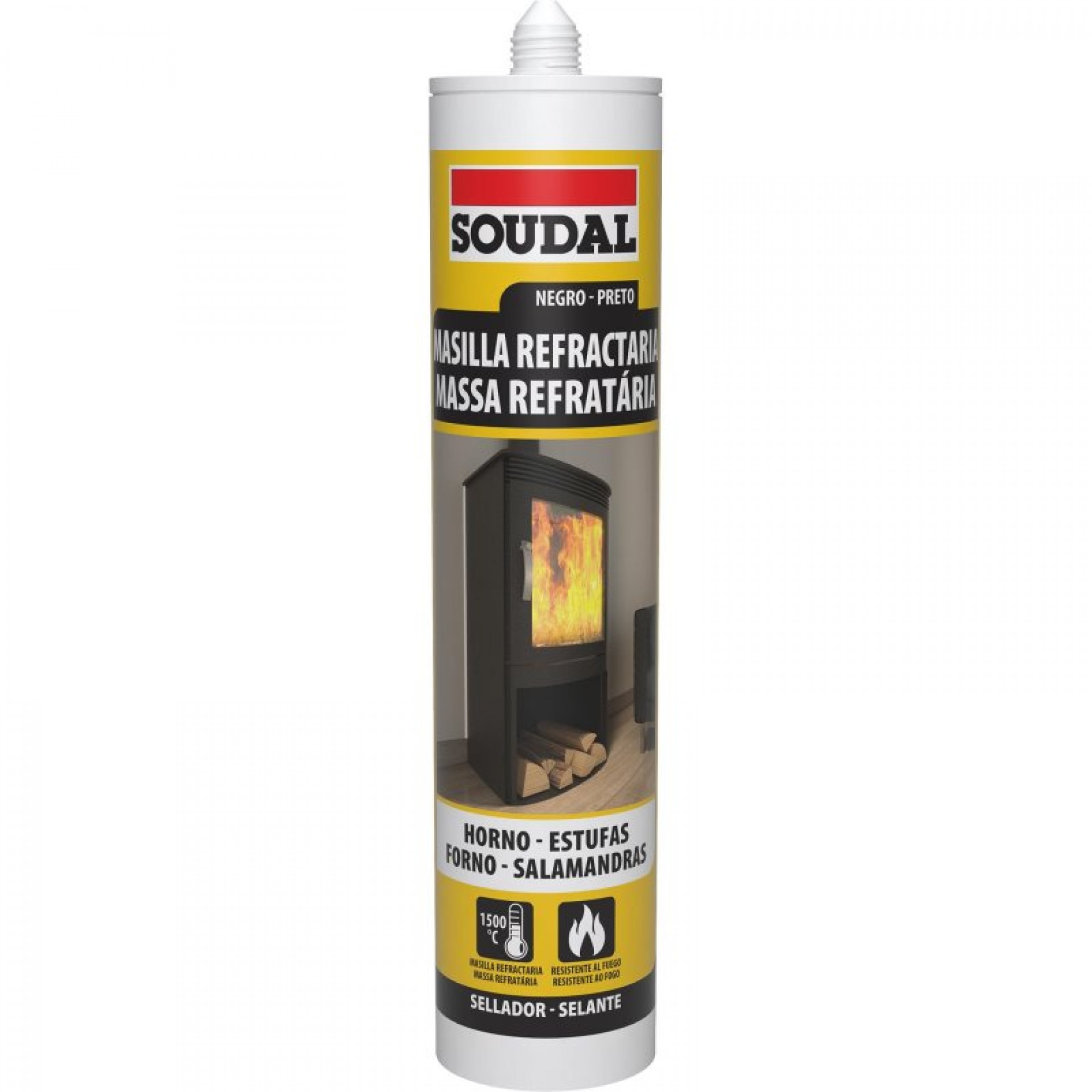 Massa Refrataria Preta SOUDAL 300ML