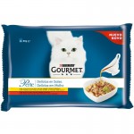 Alimento H�mid Gato Molh Carn 4X85 G GOURMET PERLE