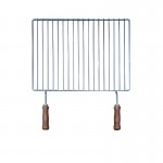 Grelha Churrasco Zinco Com 2 Pegas de Madeira 58X3 Grelha Churrasco Zinco Com 2 Pegas de Madeira 58X3