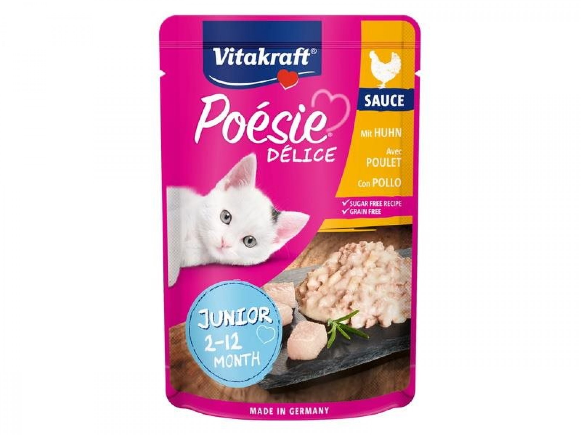Alimento Húmido Para Gatinho Frango 85 G POESIE