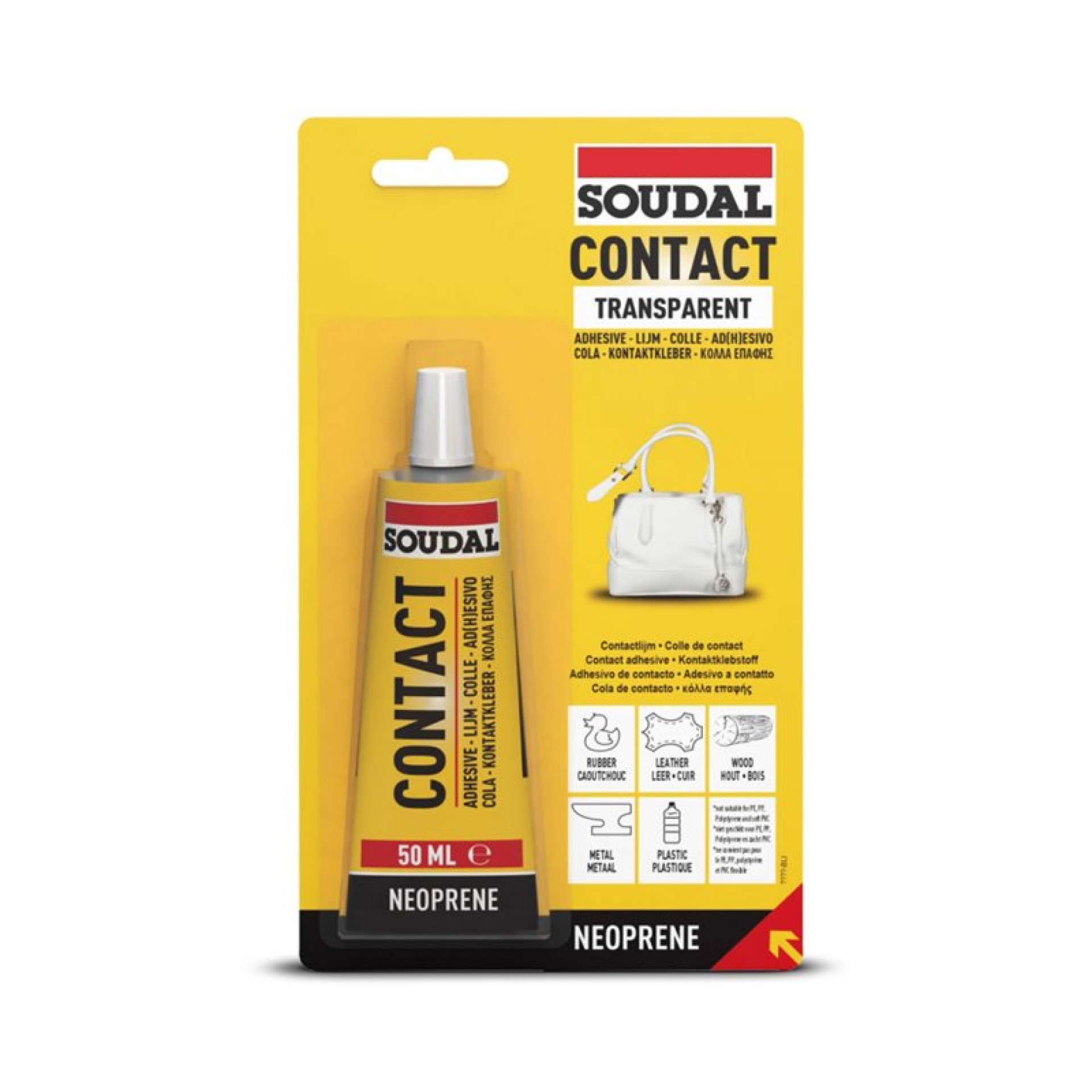 Cola Contacto Transparente SOUDAL 50ML