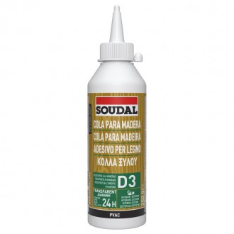 Cola Madeira D3 Branca SOUDAL 250Gr Cola Madeira D3 Branca SOUDAL 250Gr