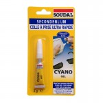 Cola Cianocrilato Gel SOUDAL 3Gr