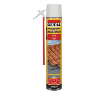Espuma Pu Manual Telhas Cinza SOUDAL 750ML