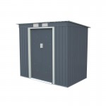 Abrigo De Metal Buckingham Cinza 2,43 M2 GARDIUN Abrigo De Metal Buckingham Cinza 2,43 M2 GARDIUN