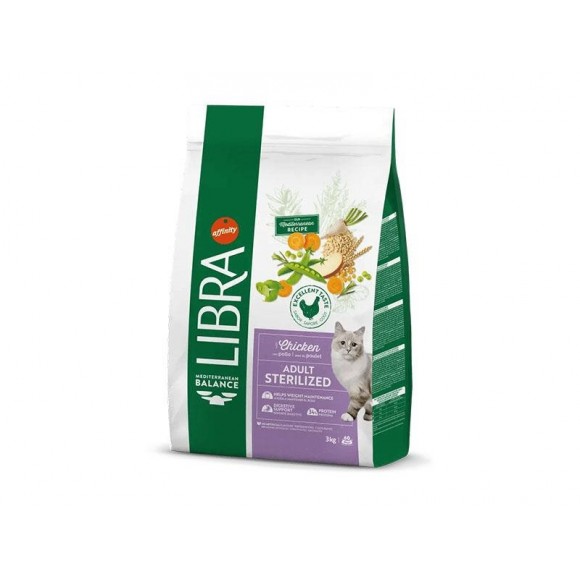 ALIMENTO SECO GATO ADULTO ESTERILIZADO FRANGO 3 KG