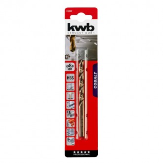 Broca HSS Cobalto-G 8.0MM KWB