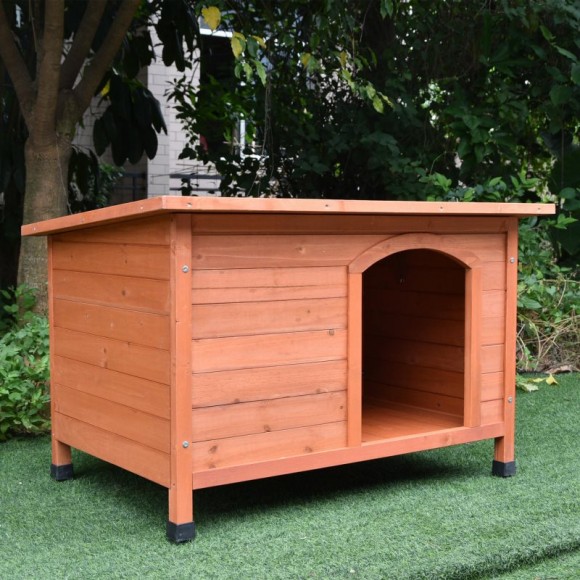 Casota Rústica De Madeira Para Cão 104X70X66CM NATURAL HOUSE Casota Rústica De Madeira Para Cão 104X70X66CM NATURAL HOUSE