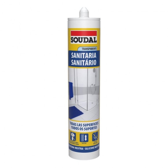 Silicone Sanitario Transparente SOUDAL 300ML Silicone Sanitario Transparente SOUDAL 300ML