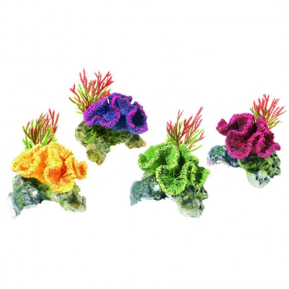 Decoracao Coral Com Plantas 85X80X70Mm Decoracao Coral Com Plantas 85X80X70Mm