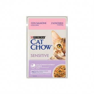 Alimento H�mido Gato Salm�o/Courgette 85 G CATCHOW