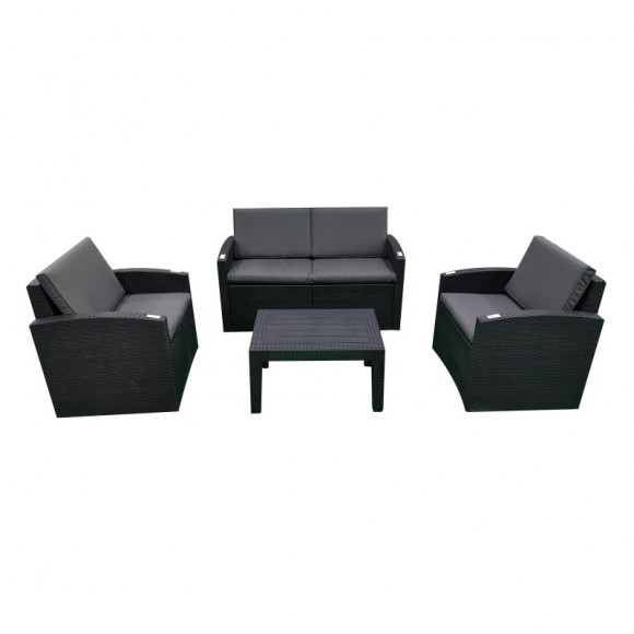 CONJUNTO SUNSET SOFÁ+2 CADEIRAS+MESA ANTRACITE CONJUNTO SUNSET SOFÁ+2 CADEIRAS+MESA ANTRACITE