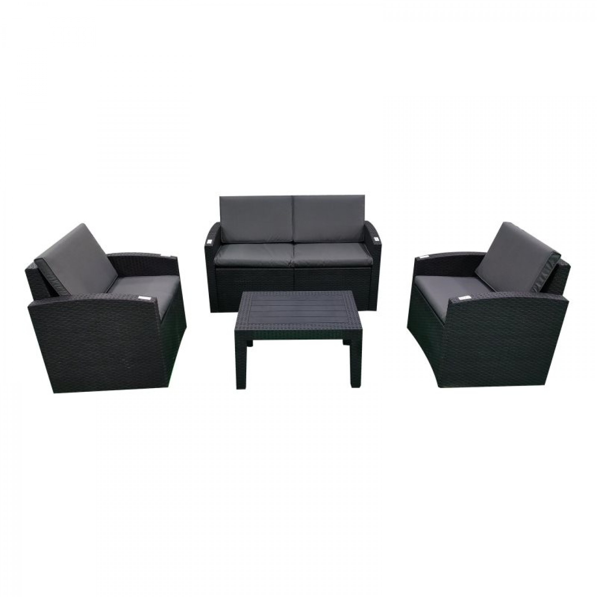 CONJUNTO SUNSET SOFÁ+2 CADEIRAS+MESA ANTRACITE