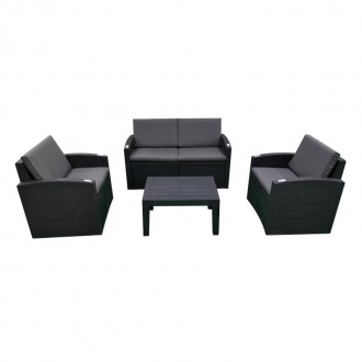 CONJUNTO SUNSET SOF�+2 CADEIRAS+MESA ANTRACITE