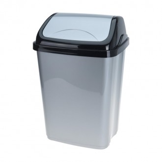 CAIXOTE LIXO TAMPA BASCULANTE SILVER 16 L
