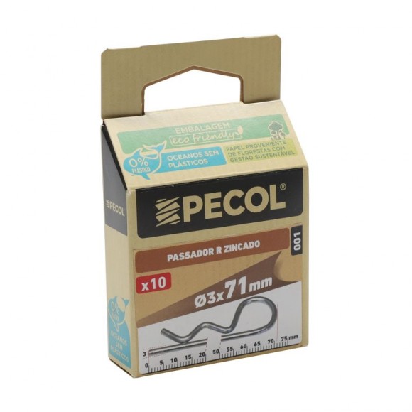 Passador R Ferro Zincado/Pa R3 10 UN PECOL Passador R Ferro Zincado/Pa R3 10 UN PECOL