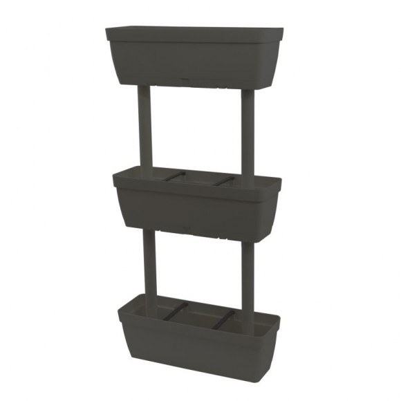 Conjunto Floreiras Vertical Antracite 3 UN Conjunto Floreiras Vertical Antracite 3 UN