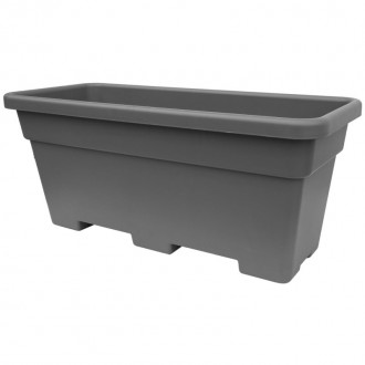 Floreira Grande Antracite Pvc 60X32 CM ARTPLAST