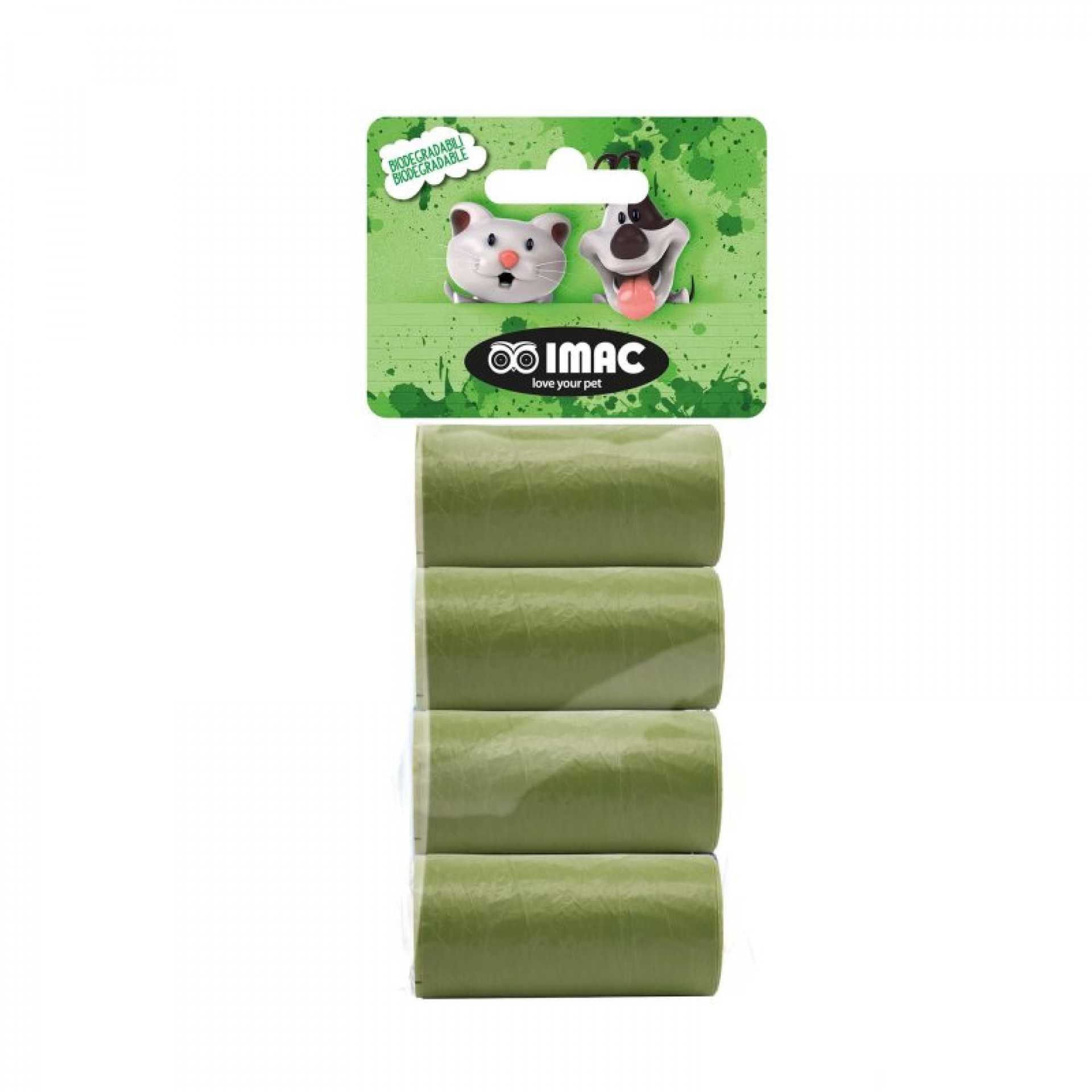 SACOS HIGIÉNICOS BIODEGRADÁVEIS 15 UN 4 ROLOS