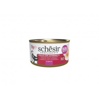 Alimento Húmido Gato Frango/Gambas 70 G SCHESIR Alimento Húmido Gato Frango/Gambas 70 G SCHESIR