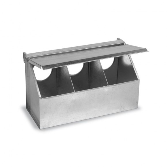 Comedouro Metalico p/ Pombos 3 Buracos Comedouro Metalico p/ Pombos 3 Buracos