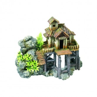 Decoração Wood House 230X130X180Mm Decoração Wood House 230X130X180Mm